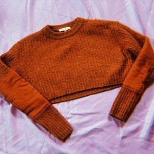 Tibi Orange Cropped Sweater